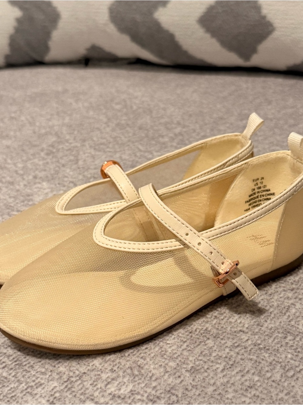 H&M Girls Sheer Mary Jane Shoes
